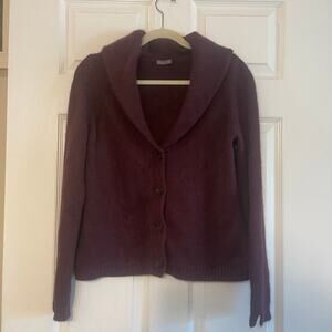 Ann Taylor Angora Lambswool Cardigan Sweater size Large